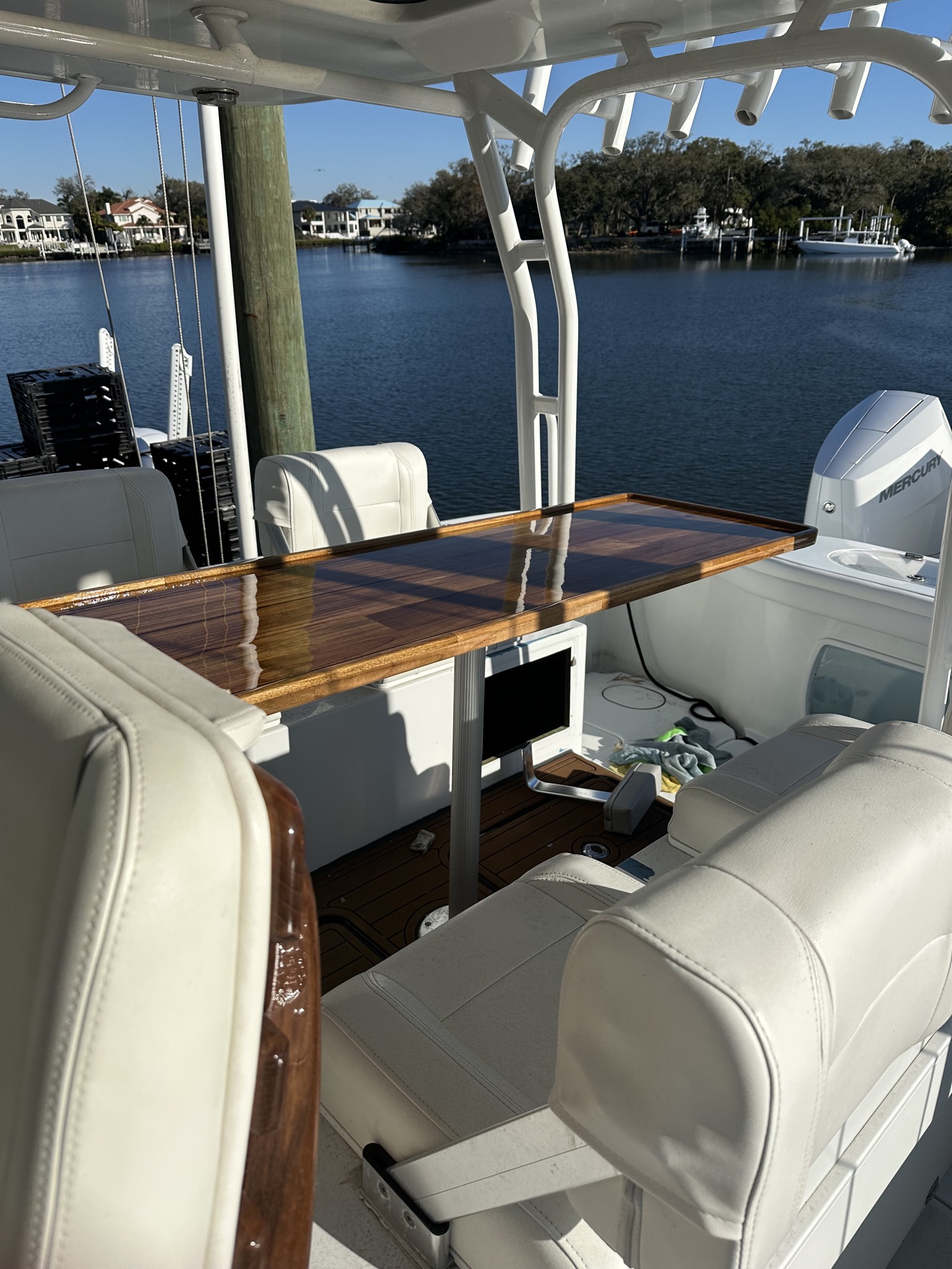 Custom boat table
