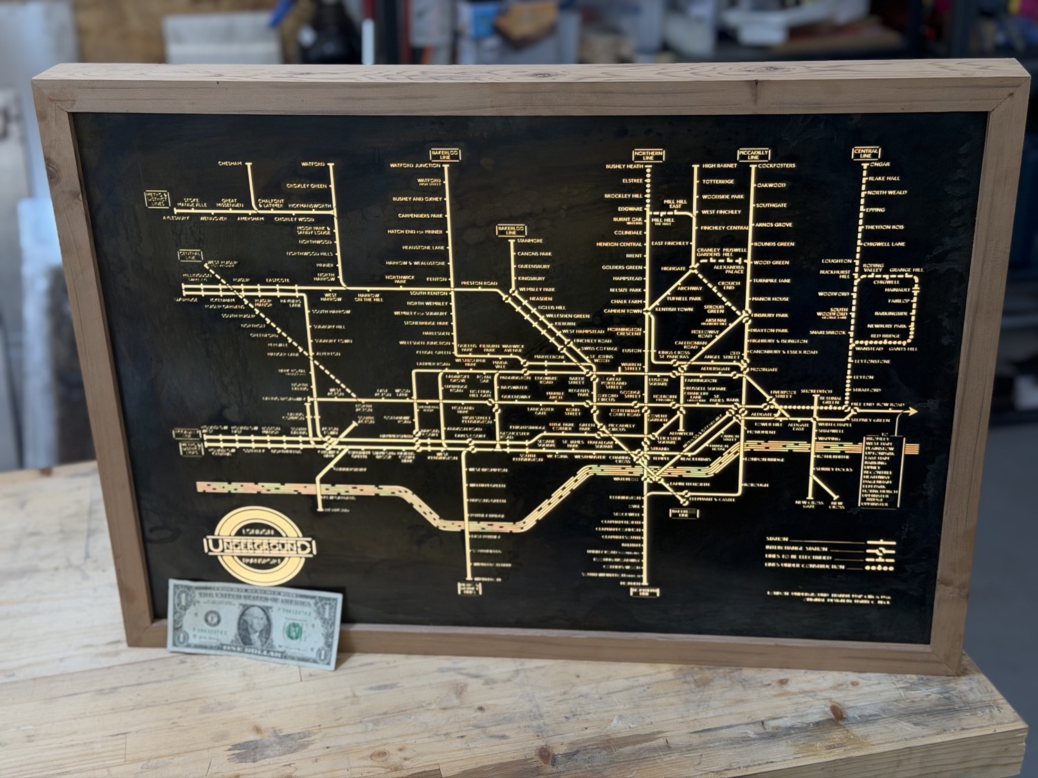 London Underground Backlit Map